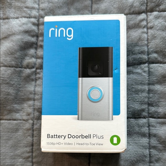Ring Battery Doorbell Plus in Silver and Black